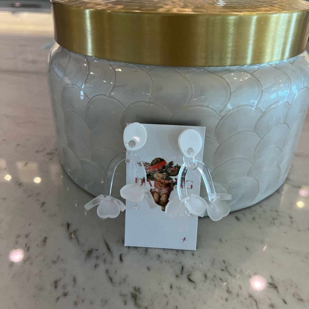 Au Darling Lucite/acrylic abstract earrings